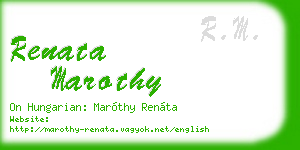 renata marothy business card