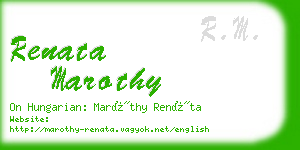 renata marothy business card